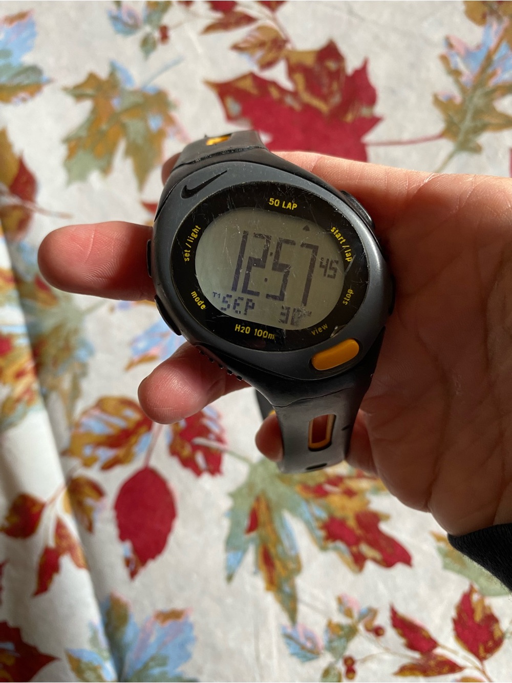 Nike Bowerman Series Triax Speed Digital Running Watch Black Yellow WR0129